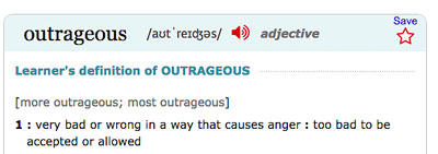 Outrageous | Merriam-Webster's Learner's Dictionary